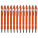 Uxcell Ballpoint Pen with Stylus Tip Metal Pen Black Ink 1.0mm Medium Point Stylus Pen Style 1 Orange 12 Pack