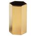 Pen Holder Creative Hexagonal Pen Holder Container Organizer Metal Desktop Storage Box Student Office Supplies (Golden)