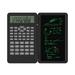 Htovila Scientific Calculator with Erasable Writing Board 240 Functions 2 Line LCD Display Foldable Financial Math Calculator School Supplies for Middle High School College Students Black