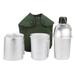 3Pcs Cookware Set Aluminum Mess Tin Water Bottle Wood Stove Kit with Cover Bag