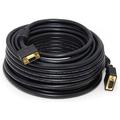 Super VGA Cable - 50 Feet - Black | Male to Female with Ferrites for in-Wall Installation | Gold Plated CL2