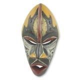 Novica Handmade The Face Of Happiness African Wood Mask