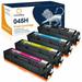 045 045H CRG-045 4-Color Toner Cartridge Set Replacement for Canon 045 045H Toner Cartridge for Canon Color imageCLASS MF634Cdw MF632Cdw LBP612Cdw Laser Printers ( 4-Pack)