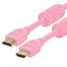 Cmple - HDMI Cable 1.5FT High Speed HDTV Ultra-HD (UHD) 3D 4K @60Hz 18Gbps 28AWG HDMI Cord Audio Return 1.5 Feet Pink
