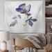 Designart 'Blue Vintage Flower Blooming II' Floral Wall Tapestry