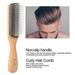 Hair Brush for Men Bamboo Brush Wooden Hair Brush Nine Row Comb Anti-Static Curly Hair Comb Wooden Massager Hairdressing Hairbrush for Barber Home Use Supplies 8.7 x 1.6in