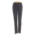 Express Jeans - High Rise Skinny Leg Denim: Black Bottoms - Women's Size 2 - Dark Wash