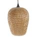 NUOLUX Bamboo Woven Hanging Lamp Rustic Style Pendant Light Ceiling Lamp for Home Restaurants