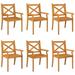 vidaXL Outdoor Dining Chairs Patio Dining Chair with Armrest Solid Wood Acacia