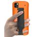 Case + Hand Strap Combo for Zebra TC53 TC58 Mobile Computer Scanner Nakedcellphone Textured Slim Hard Shell Protector Cover with Kickstand - Bright Orange