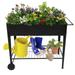 Raised Garden Bed with Legs Galvanized Elevated Planter Box Metal Plant Bed on Wheels for Patio Outdoor/Indoor Growing Herbs Flowers Vegetables Deck Balcony