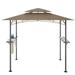 8 x 5 Grill Gazebo Tent Outdoor BBQ 2-Tiered Patio Gazebo Canopy Brown