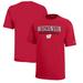 Youth Champion Red Wisconsin Badgers Stacked Logo Basketball T-Shirt