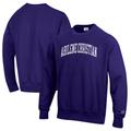 Men's Champion Purple Abilene Christian University Wildcats Reverse Weave Fleece Crewneck Sweatshirt