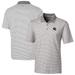 Men's Cutter & Buck Silver New York Giants Helmet Forge Tonal Stripe Stretch Polo