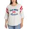 Women's Ash Ole Miss Rebels Sabrina 3/4-Sleeve Jersey T-Shirt