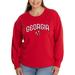 Women's Red Georgia Bulldogs Yvette Pullover Sweatshirt