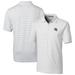 Men's Cutter & Buck White Las Vegas Raiders Helmet Forge Pencil Stripe Stretch Polo