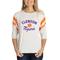 Women's Ash Clemson Tigers Sabrina 3/4-Sleeve Jersey T-Shirt