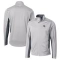 Men's Cutter & Buck Gray Los Angeles Chargers Helmet Navigate Softshell Full-Zip Jacket