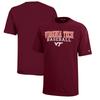 Youth Champion Maroon Virginia Tech Hokies Stacked Logo Baseball T-Shirt