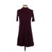 Gap Casual Dress - A-Line: Burgundy Solid Dresses - Women's Size X-Small