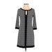 White House Black Market Casual Dress - Sheath Keyhole 3/4 sleeves: Black Dresses - Women's Size 2X-Small