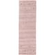 Wollteppich CARPETFINE "Gabbeh Uni" Teppiche Gr. B/L: 80 cm x 300 cm, 15 mm, 1 St., rosa Orientalische Muster reine Wolle, handgewebt, Gabbeh Loom Tiermotiv, auch als Läufer