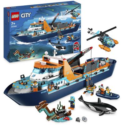 Konstruktionsspielsteine LEGO "Arktis-Forschungsschiff (60368), LEGO City" Spielbausteine bunt Kinder Ab 6-8 Jahren