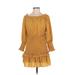 e.ssue Casual Dress - Popover: Yellow Dresses - Women's Size Medium