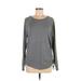 Simply Vera Vera Wang Long Sleeve T-Shirt: Gray Tops - Women's Size Medium