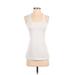 Nike Active Tank Top: White Solid Activewear - Women's Size Small