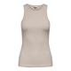 ONLY Damen Geripptes Tank Top Basic Shirt Rundhals Oberteil Ärmellos in Struktur RIPP ONLKENYA