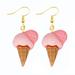 Urban Outfitters Jewelry | New New Resin Ice Cream Resin Funny Food Earrings | Color: Pink | Size: Os