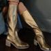 Free People Shoes | Free People Essential Tall Slouch Boots Size 37 | Color: Gold | Size: 37eu