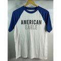 American Eagle Outfitters Shirts | American Eagle Shirt Mens M Jersey Raglan Crew Neck Short Sleeve White Blue | Color: Blue/White | Size: M