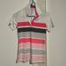 Adidas Tops | Adidas Dry Fit Polo Shirt Size X Small | Color: Gray/Pink | Size: Xs