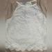 American Eagle Outfitters Tops | American Eagle Sleeveless Lace Crop Top | Color: Cream | Size: L