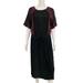 Gucci Dresses | Gucci $3400 Black And Purple Silk Pleated Mesh Insert Midi Dress Size 42 Us 6 | Color: Black | Size: 42eu