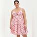 Torrid Dresses | Mini Poplin Tie-Front Skater Dress Watermelon | Color: Pink | Size: 1x