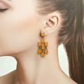 Kate Spade Jewelry | Kate Spade Vintage Gold Plated Orange Chandelier Drop Hook Statement Earrings | Color: Gold/Orange | Size: Os