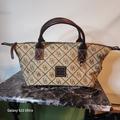 Dooney & Bourke Bags | Brand New Women's Tan Dooney & Bourke Signature Canvas And Leather Tote (H6z7) | Color: Brown/Tan | Size: 12 X 8"