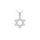 Men's Star of David Large Necklace in 9ct White Gold