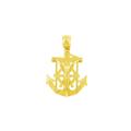 Men's Mariners Anchored Charm Necklace in 9ct Gold