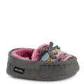 MUK LUKS Patterned Moccasins - Girls M Grey Slipper Medium