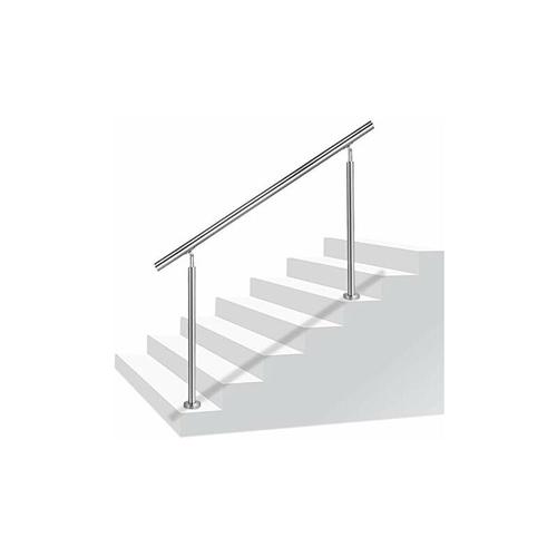Edelstahl-Handlauf Geländer Treppengeländer mit 2 Pfosten für Balkon Treppen Innen und Außen