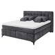 Stella Trading OREGON 8 Boxspringbett 180x200, Anthrazit - Bequemes Doppelbett mit 7-Zonen Federkern Wendematratze & Kaltschaum Topper mit Klimaband - 200 x 121 x 210 cm (B/H/T)