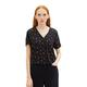 TOM TAILOR Denim Damen 1036844 Bluse mit Blumen-Muster, 31950-Small Black Flower Print, L