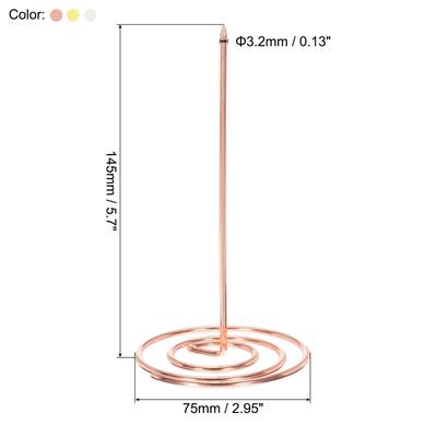 Desk Receipt Holder Spike, 3 Pack Invoice Bill Spike Ticket Fork - Golden, Rose Gold, Silver