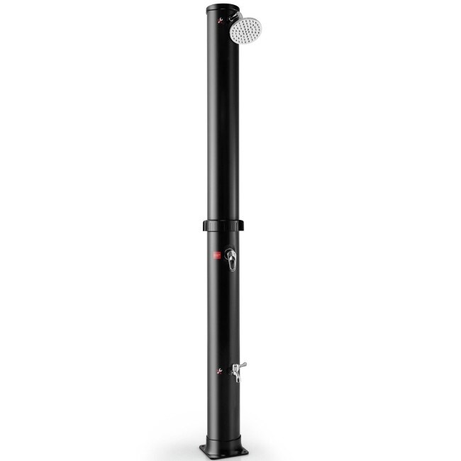 7.2 Feet Solar-Heated Outdoor Shower with Free-Rotating Shower Head - 7.5" x 7.5" x 85.5" (L x W x H)